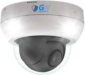 GW Security 4MP IP POE 4X Optical Zoom 2.8-12mm Motorized Len Full-Time Color Night Vision PTZ Dome Security Camera, 4X Optical Zoom, 60 FPS Recording Rate (GW4533PTZ)