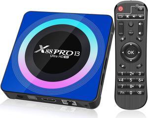 Android 13.0 TV Box, X88 PRO 13 Android Box with 4GB RAM 32GB ROM RK3528 Quad-Core Support WiFi6 2.4Ghz/5.0Ghz 8K HD BT 5.0 H.265 Decoding Smart TV Box