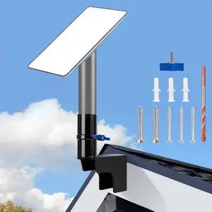 Starlink Mounting Kit,for Starlink Short Wall Mount,for Starlink Roof Antenna Pole Mount Bracket for Starlink Internet Kit Satellite with Mount Adapter (Short-Black)
