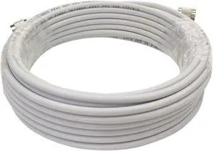 HiBoost 30ft Ultra Low Loss Coaxial Cable with N-Male to N-Male Connector for Cell Phone Signal Booster, Splitters, Outdoor Antenna and Indoor Antenna