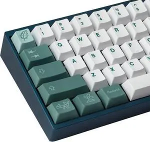 PBT Keycaps 100 Keys Botanical Garden Dye-Sublimation Cherry Profile US/ISO Layout Custom Keycaps for 61/64/68/75/87 Mechanical Gaming Keyboard