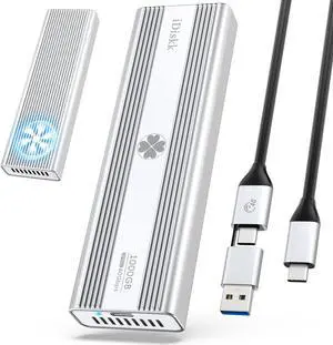 iDiskk 40Gbps 1TB M.2 NVMe SSD Professional Sturdy USB-C Aluminum External Solid State Hard Drive - Up to 3000MB/s, Thunderbolt 3 (40Gbps), USB-C (10Gbps),Compatible with USB4/3.2/3.1/3.0/2.0
