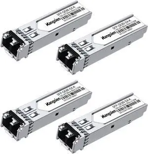 1.25G 850nm Multimode SFP LC Transceiver Fiber Module,1000Base-SX Gigabit Fiber Transceiver for Cisco GLC-SX-MMD/SX-MM/SFP-GE-S,Fortinet,Ubiquiti UniFi, Mikrotik, Fortinet, TP-Link, Netgear (4Pack)