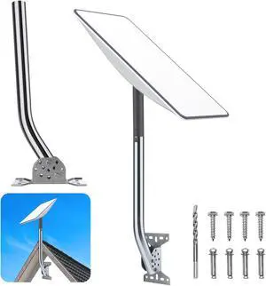 KINEEPLE Heavy Duty Steel 20inch for Starlink Mount,Starlink Long Wall Mount,Starlink Pole Mount,Starlink Roof Mount Wall Mounting kit,Universal Outdoor AP WiFi TV Antenna J-Pipe Pole Mount