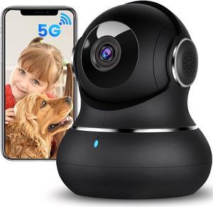 5ghz Indoor Security Camera, Litokam 5MP Cameras for Home Security with 5G/2.4G Dual-Band, Pet Camera with Phone App, AI Motion/Cry Detection, 360 Auto Tracking, Night Vision, Compatible Onvif/Alexa
