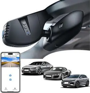 Mangoal 4K Dash Cam fit for Audi (Model A) 2019 2020 2021 2022 2023 2024 A4 A6 Allroad A3 A5 Q5 S4 S6 Q7 A8 S8 TT A7 S5 Q3 S3 S7 RS3 RS5 RS6 e-tron, OEM Look, UHD 2160P Video, Wifi & App, 128GB Card