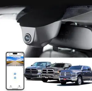 Mangoal 4K Dash Cam Custom fit for 4th Gen Dodge RAM 1500/2500/3500 2013 2014 2015 2016 2017 2018,(Model A),Check Model Carefully, UHD 2160P Video, App & WiFi, 128GB Card