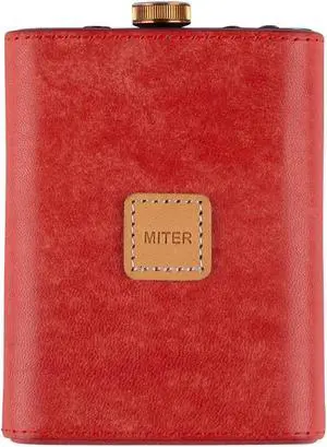 MITER CASE for iFi Hip dac/Hip-dac2 / Hip-DAC 3 Portable DAC, Handmade Italy Pueblo Leather Case Cover for HipDAC 2 3 (Red)