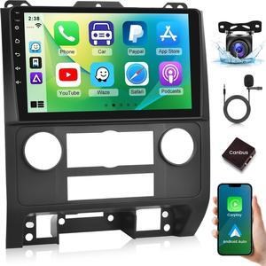 [2+64G] for Ford Escape/Ford Kuga/Mazda Tribute 2007-2012 Radio - Android 13 Car Stereo - Apple Carplay & Android Auto - 9 inch Touch Screen Ford Headunit - GPS WiFi EQ SWC + AHD Backup Camera + Mic