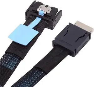 NFHK PCI-E 5.0 Mini Cool Edge IO MCIO PCI-E 4i 38Pin Male to SFF-8611 Oculink 4X Extender Cable 50cm
