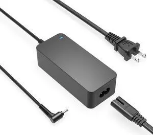 Fast Charger for LG Gram Laptop - Round Tip, Lightweight Design, Charging Indicator, UL Listed Power Cord
