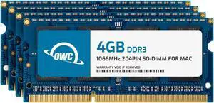 OWC 16GB (4 x 4GB) PC8500 DDR3 1066MHz SO-DIMMs Memory RAM Upgrade Compatible with iMac 21.5 and 27 October/2009 (OWC8566DDR3S16S)