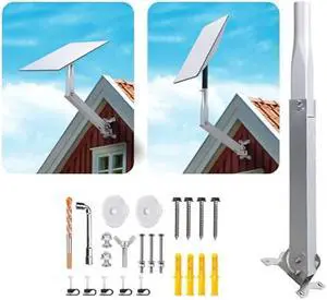 Outrails Adjustable Starlink Mount Kit, Starlink Gen 3 Roof Mount Starlink Long Wall Mount, Starlink Pole Mount, Suitable for Starlink V2&V3 Devices, Compatible with Communications Network Antennas