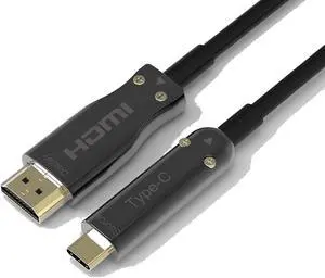 Pacroban Fiber Optic USB Type-C to HDMI Cable - 4K 60Hz, Thunderbolt 3 Compatible, Long (25 feet)