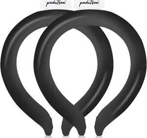 2 Pack Neck Cooling Tube, Reusable Ice Neck Ring Cooler Wraps,Wearable Body Cooling Products for Outdoor Indoor, Neck Coolers for Hot Weather (Black*2)