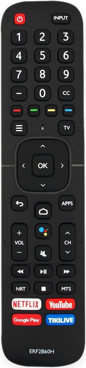 ERF2B60H Voice Replaced Remote Control for Hisense Smart TV 40H5609 40H5500F 32H5500F 32H5520F 32H5530F 32H5540F 40H5520F 40H5530F 40H5540F 32H5550F 32H5590F 32H56G 50Q7G 75Q7G 65H9G 55Q9G