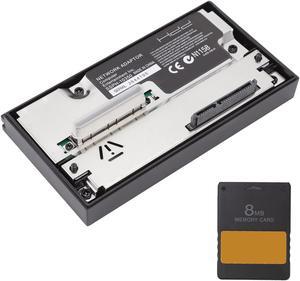 SATA Interface Network Adaptor, for PS2 Game Console, HDD Hard Disk Adapter, with 8MB FMCB V1.966 Memory Card, Supports 2TB SATA HDDs, Anti Interference