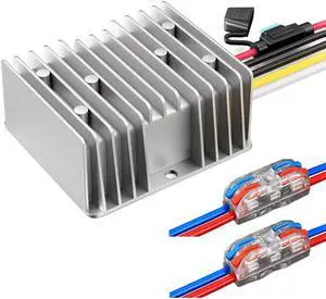 Step Down Converter 12v 20a 240w for 18v to 12v Step Down 48v to 12v Converter 24v to 12v Converter 20v to 12v Step Down Converter Etc. (Safety Fuse & Easy Connectors)