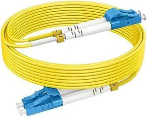 OS2 Fiber Patch Cables, 2M (10Pack) OS2 Fiber LC to LC Single Mode Fiber Patch Cable, OS2 LC to LC Optic Cable 10G SMF LSZH Duplex Yellow RamboCables