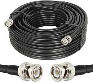 MOOKEERF BNC Male to BNC Male Coax Cable 100ft,50 Ohm BNC Cable,BNC Antenna Extension Cable,BNC to BNC Cable,Low Loss KMR240 Coaxial Cable with BNC Connectors