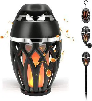 SKYK LED Flame Speaker,Tiki Torch Atmosphere Light Speakers,Outdoor Bluetooth 5.0 Wireless Portable Waterproof Speaker for Porch Patio Yard Party Camping,Electronics Gifts for Men Women