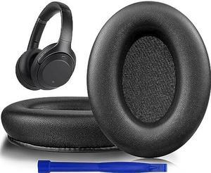 SOULWIT Professional Replacement Earpads Cushions for Sony WH-1000XM3 (WH1000XM3) Over-Ear Headphones, Ear Pads Cushions with Softer Lambskin, Noise Isolation Foam, Added Thickness - Brilliant Black