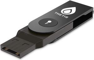 FIDO2 Security Key [Folding Design] Thetis Universal Two Factor Authentication USB (Type A) for Multi-Layered Protection (HOTP) in Windows/Linux/Mac OS,Gmail,Facebook,Dropbox,SalesForce,GitHub
