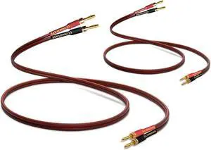 UCINNOVATE 2 Pack Audiophile Speaker Cable, 2X 4m High-end Pure Copper HIFI OFC Speaker Wire Cable with Gold-Plated Banana Plug, 4m 600 Strand 14 AWG Audio Cable for HIFI Speaker Home Theater 13.12FT
