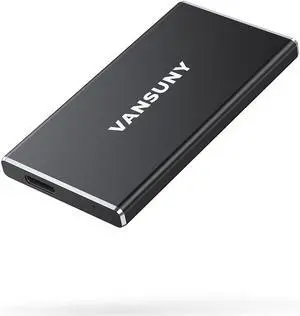 Vansuny 250GB Portable External SSD, USB 3.1 Gen2 430MB/s High-Speed Data Transfer, Metal USB C Mini Portable External Solid State Drive for PC, Laptop, Phones and More