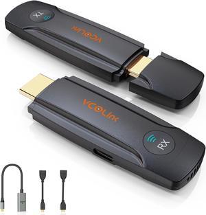 Wireless HDMI Transmitter and Receiver,Wireless HDMI Extender Kit with USB C to HDMI Adapter,Wireless 2.4G/5G Audio Video Streaming to HDTV/Projector/Monitor from Laptop,PC,Camera,Smartphone,Tablet