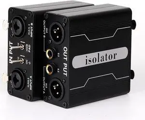 XLR Ground Loop Isolator Hum Eliminator for Home Stereo System/Speaker/Car Audio/Car Kit/Audio Player (Eliminate The Buzzing Noise) (XLR-Dual Channel Stereo)