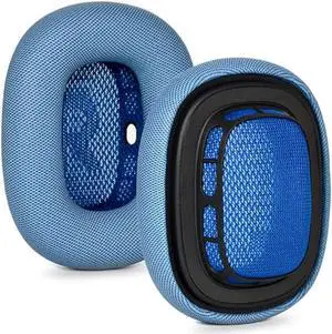 Ear Cushions for appple AirPods Max Replacement Leather earpads Sweat Proof Ear Cups Cushion Replace for airpod max Headphone with Protein Leather Memory Foam and Magnet (Blue)