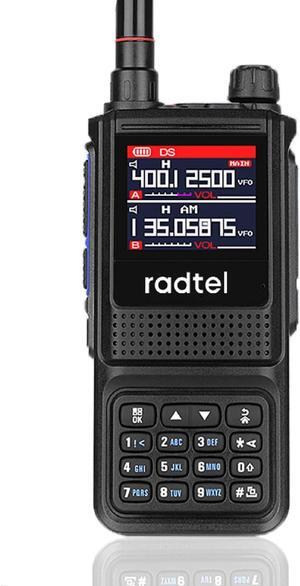 Radtel RT-470L Triband Ham Radio 144/222/430Mhz All Bands Handheld Two Way Radio 256CH Air Band Long Range Walkie Talkie NOAA/USB-C/Police Scanner/Aviation Receive/Copy Frequency