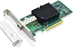 XWYWX 10Gb PCIe X8 NIC Converged Network Interface Card 1*SFP+ Port for Intel 82599EN Chip PCI-E Ethernet LAN Network Adapter Compare to X520-DA1 for Win/Linux/FreeBSD/VMware-X1S1187-11