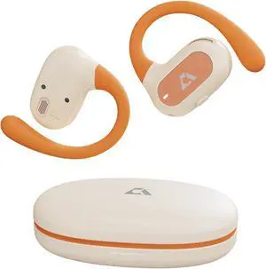 YMOO Open Ear Wireless Bluetooth 5.2 Headphones for Runners, IPX4 Waterproof Air Conduction Headphones, 16.5mm HiFi Headphones, 40ms Low Latency, 34H Gaming Earbuds for Treks,Exercise,Tour (orange)