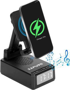 ZAPUVO Bluetooth Speaker with Phone Wireless Charging Phone Stand, Men Gifts for Dad Birthday Christmas from Daughter Son Kids, Husband Anniversary Him Gifts from Wife, Fathers Day Cool Gadgets