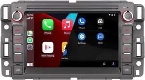 YZKONG Car Stereo for Chevrolet Buick GMC Sierra Yukon Chevy Silverado 2007-2014, Compatible Wireless Carplay Andriod Auto HiFi Sound High Power 7 inch Touch Screen Car Radio with BT/RDS/AM/FM/USB