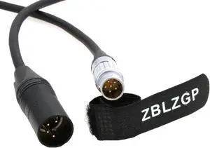 ZBLZGP Power Cable for RED ONE Camera 2B 6 Pin Male to 4 Pin XLR Male