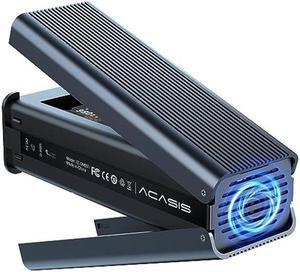 NVMe Cloner, ACASIS Dual-Bay Offline Clone with Cooling Fan, M.2 Duplicator Tool-less installation, 10Gbps NVME M.2 Duplicator for NVMe SSDs PCIe Size 2230/2242/2260/2280 (8TB Capacity)
