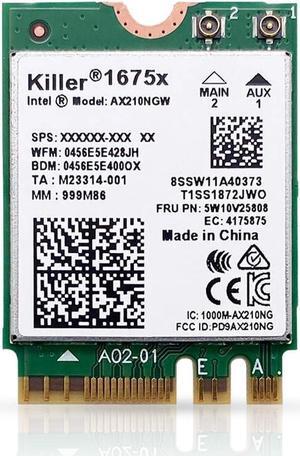 HighZer0 Electronics Killer Series for Intel AX1675x Gaming WiFi 6E Adapter Upgrade | M.2 WiFi Card for PC | 2.4 Gbps WiFi | Bluetooth 5.3 Compatible | for Most Intel and AMD Systems (AX1675x)