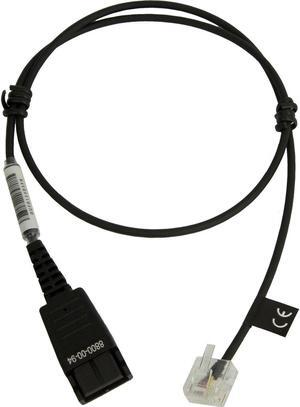 Jabra Quick Disconnect (QD) to Modular (RJ) Straight Bottom Cord, 0.5 Meter 8800-00-94