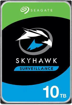 Seagate Skyhawk AI 10TB Surveillance Internal Hard Drive HDD-3.5 Inch SATA 6Gb/s 256MB Cache for DVR NVR Security Camera System with Drive Health Management-Frustration Free Packaging (ST10000VE0004)