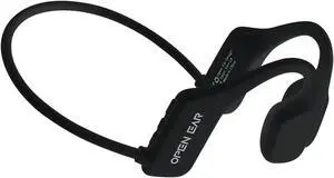 Crorowa The new second-generation bone conduction headphones waterproof, ENC noise concelling and Ear friendly,painless headset,lightweight,safety and portable earphone. (black)
