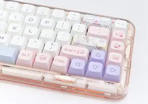 ILYCHEEGAMI PBT Dye sub purple Keycap Cute Cartoon XDA keycaps PBT keycap set Girl Custom Keyboard for Gateron Kailh Cherry Mx Switches ANSI Layout Mechanical Custom Keycaps (Dog)