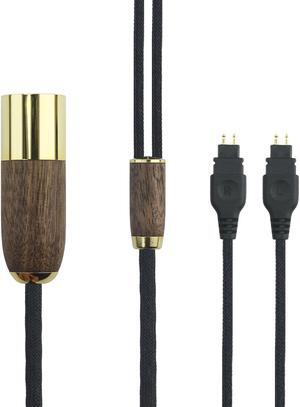 NewFantasia 6.6ft 4-pin XLR Balanced cable Replacement Audio Upgrade Cable Compatible with Sennheiser HD650 HD58X HD600 HD580 HD660S, HD6XX Headphone 6N OCC Copper Silver Plated cord Walnut Wood Shell