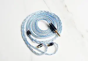 Senlee 24Core Silver Plated Copper Earphone Replacement Upgrade Cable 2Pin 0.78mm HiFi Headphones IEM Cable with 3.5MM Jack for KZ ZST AS10 Moondrop Audeze iSINE20 LCDi3 64audio Earphone