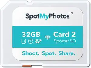 SpotMyPhotos 32GB WiFi SD Card + Spotting Band
