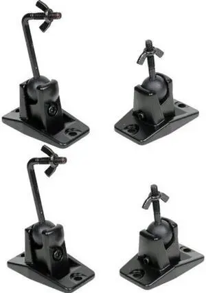 VideoSecu Universal Wall Ceiling Audio Speaker Mount for Home Theater Speaker Satellite speaker Bracket - 4 Packs MS40B4 WN3
