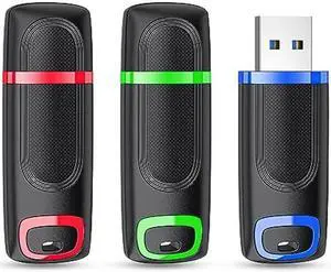 RAOYI 3 Pack 128GB Flash Drive, USB 3.0 High Speed Memory Stick Thumb Drive Jump Drive Zip Drive for Data Storage and Backup (Green,Red,Blue)