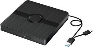 External Blu Ray Drive, BD Player with Read/Write Capability Portable Blu-ray Player with USB 3.0 and Type-C CD/DVD Burner 3D Blu-ray Drive Compatible with Win10 and Mac OS,Drive Blu Ray Player for PC